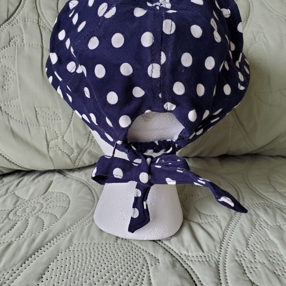 Basic Edition Blue with White Pocka Dots Visor with Convertible Zipper - Picture 4 of 11